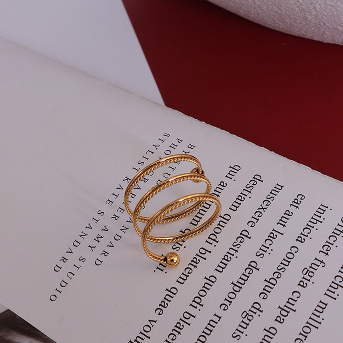 Titanium Steel Wrap Ring - Siennasass