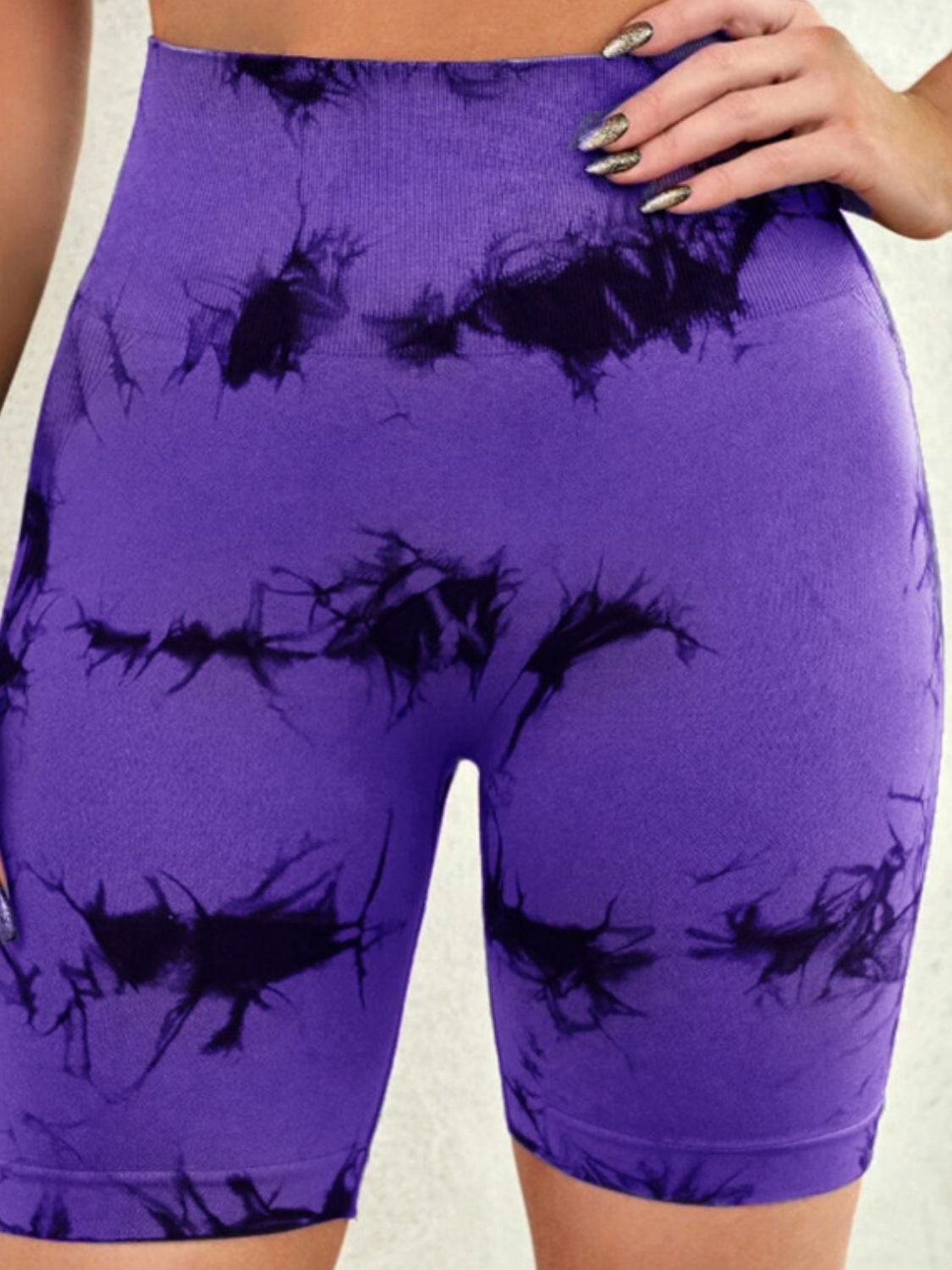 Tie-Dye High Waist Active Shorts - Siennasass