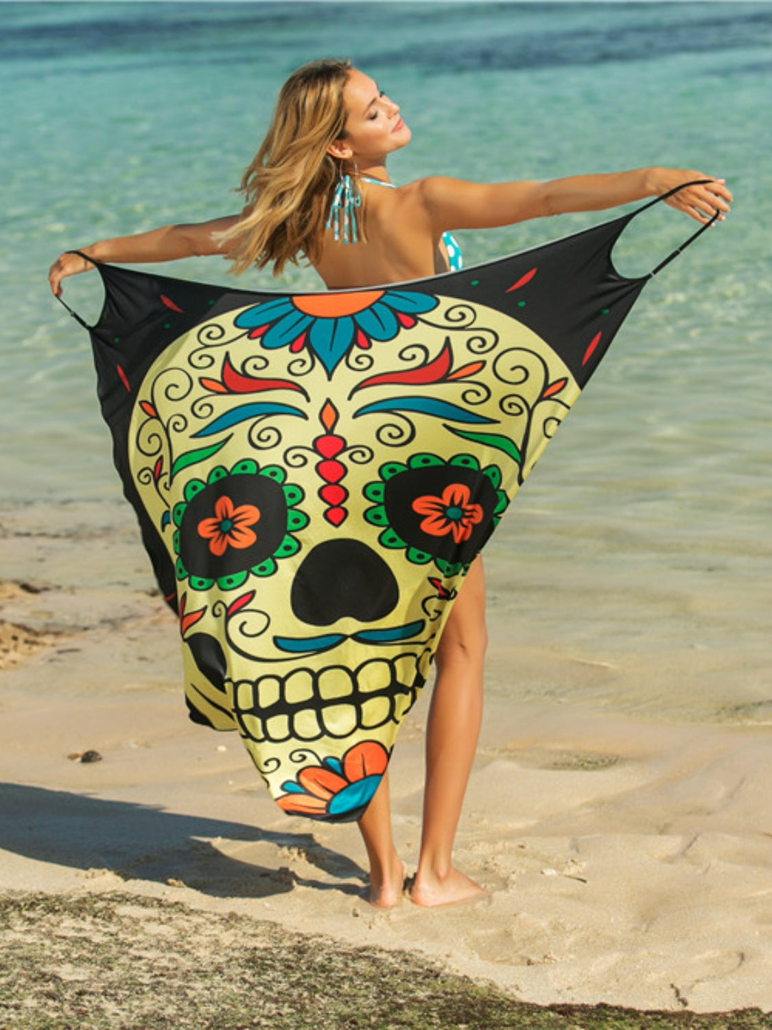 Printed Spaghetti Strap Cover Up - Siennasass