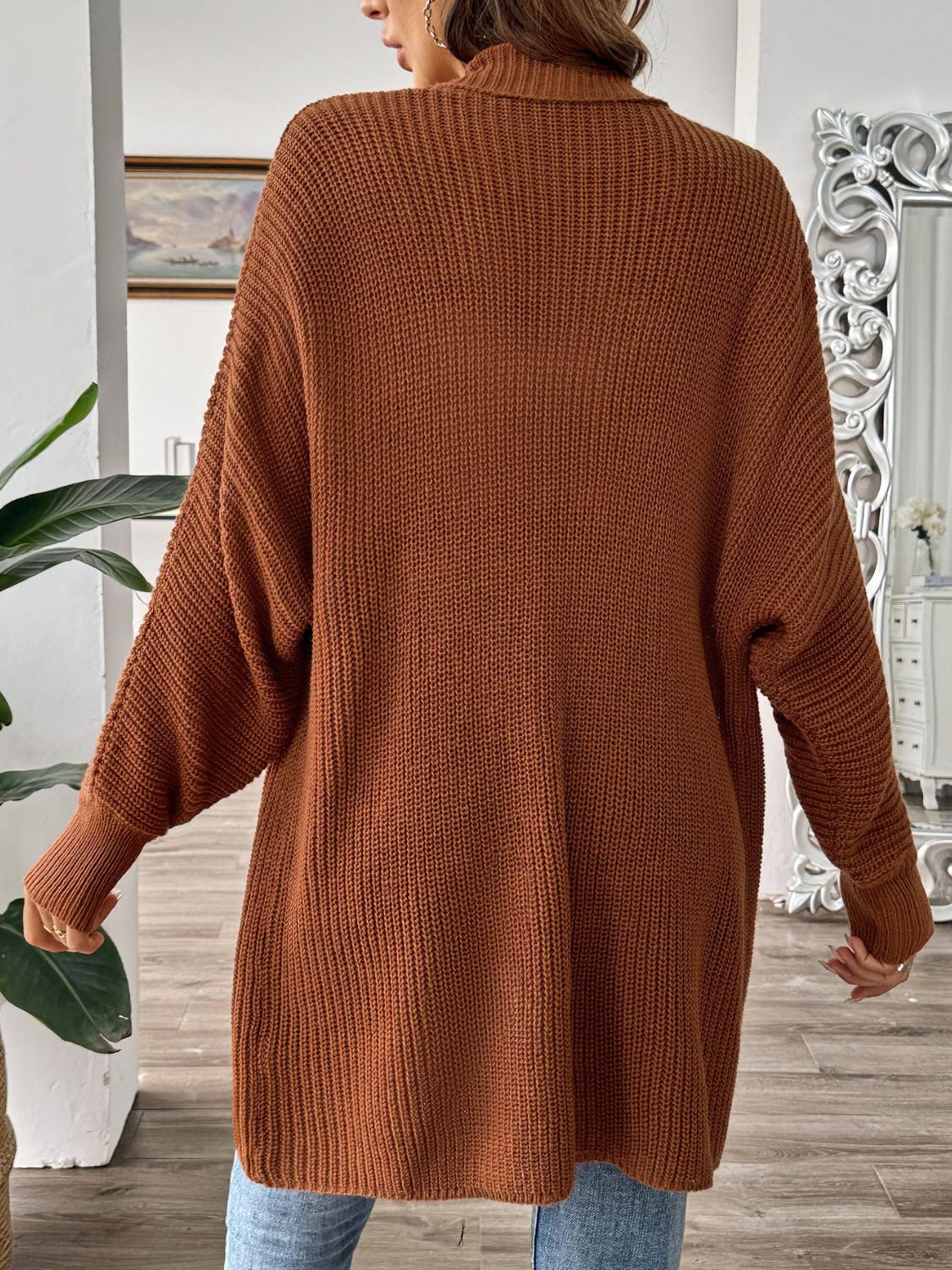 Open Front Long Sleeve Cardigan - Siennasass