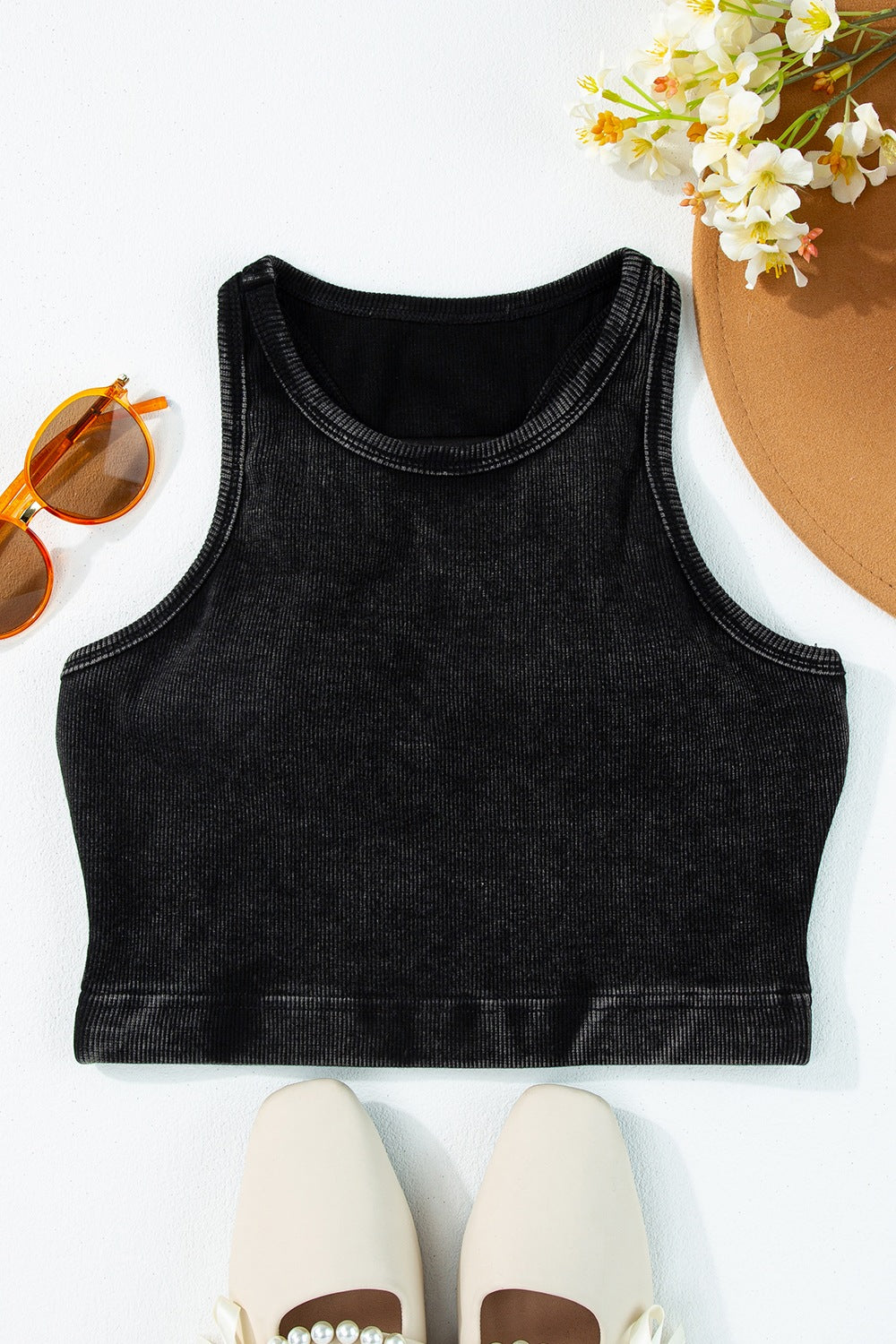 Round Neck Racerback Tank - Siennasass