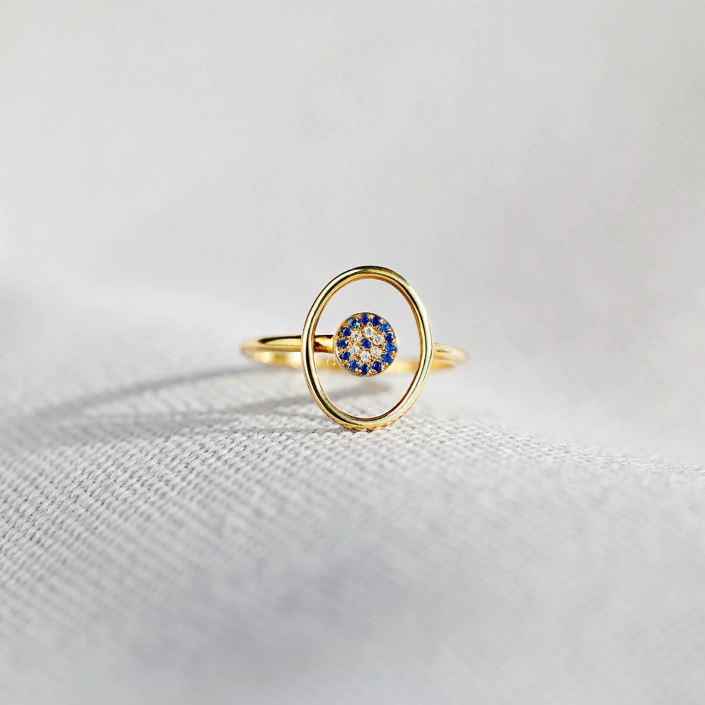 925 Sterling Silver Evil Eye Ring - Siennasass