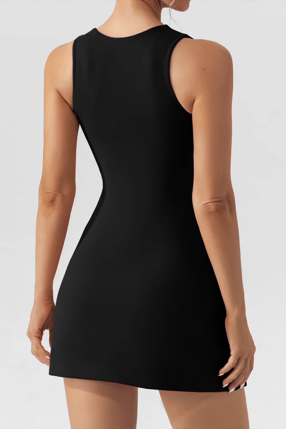 Square Neck Sleeveless Mini Dress - Siennasass