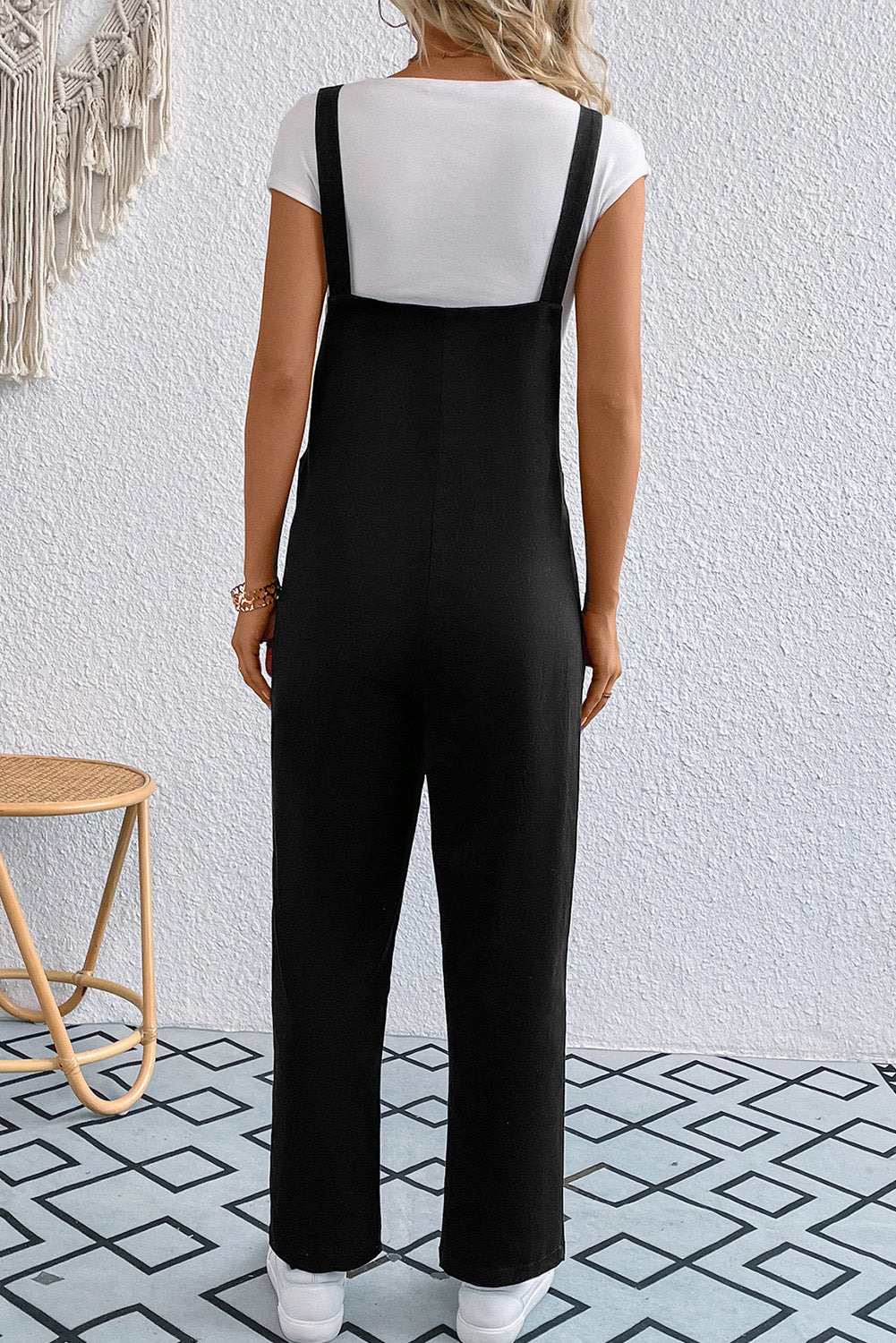 Pocketed Wide Strap Overall - Siennasass