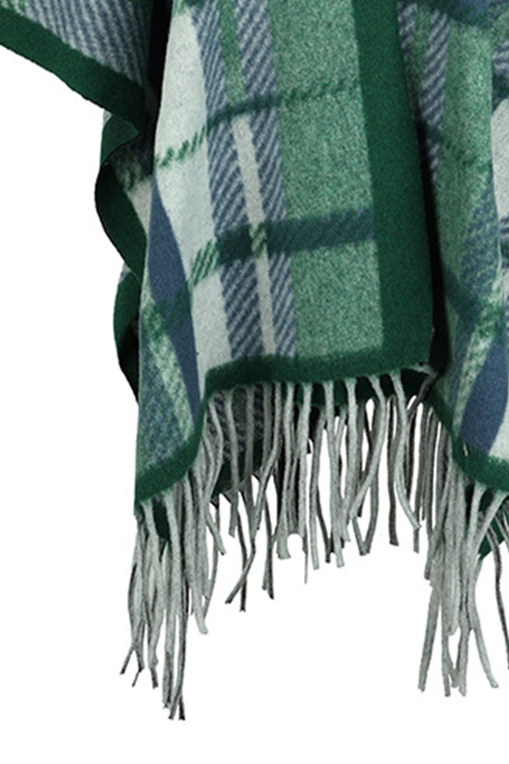 Cloak Sleeve Fringe Detail Poncho - Siennasass
