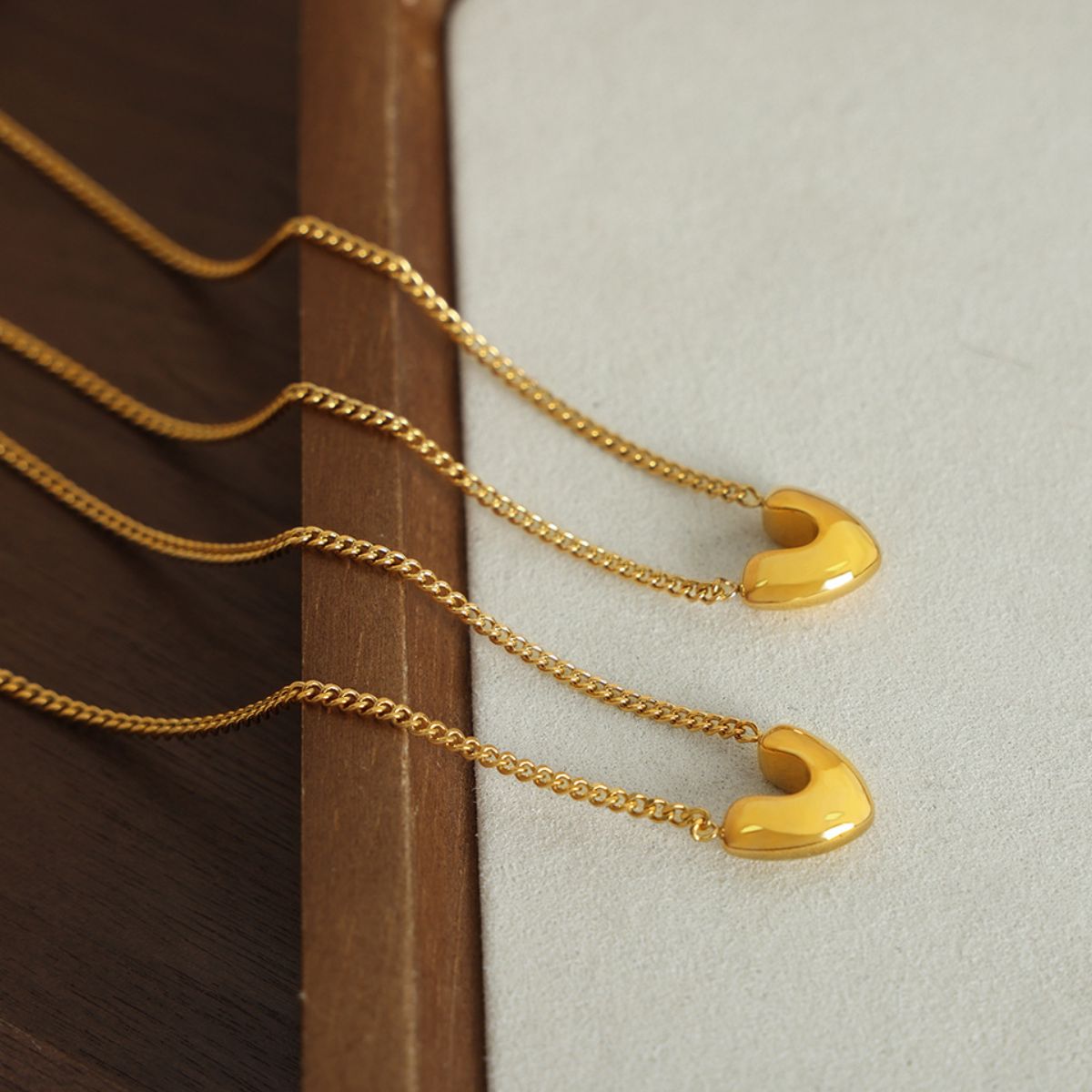 Gold-Plated Heart Pendant Necklace - Siennasass