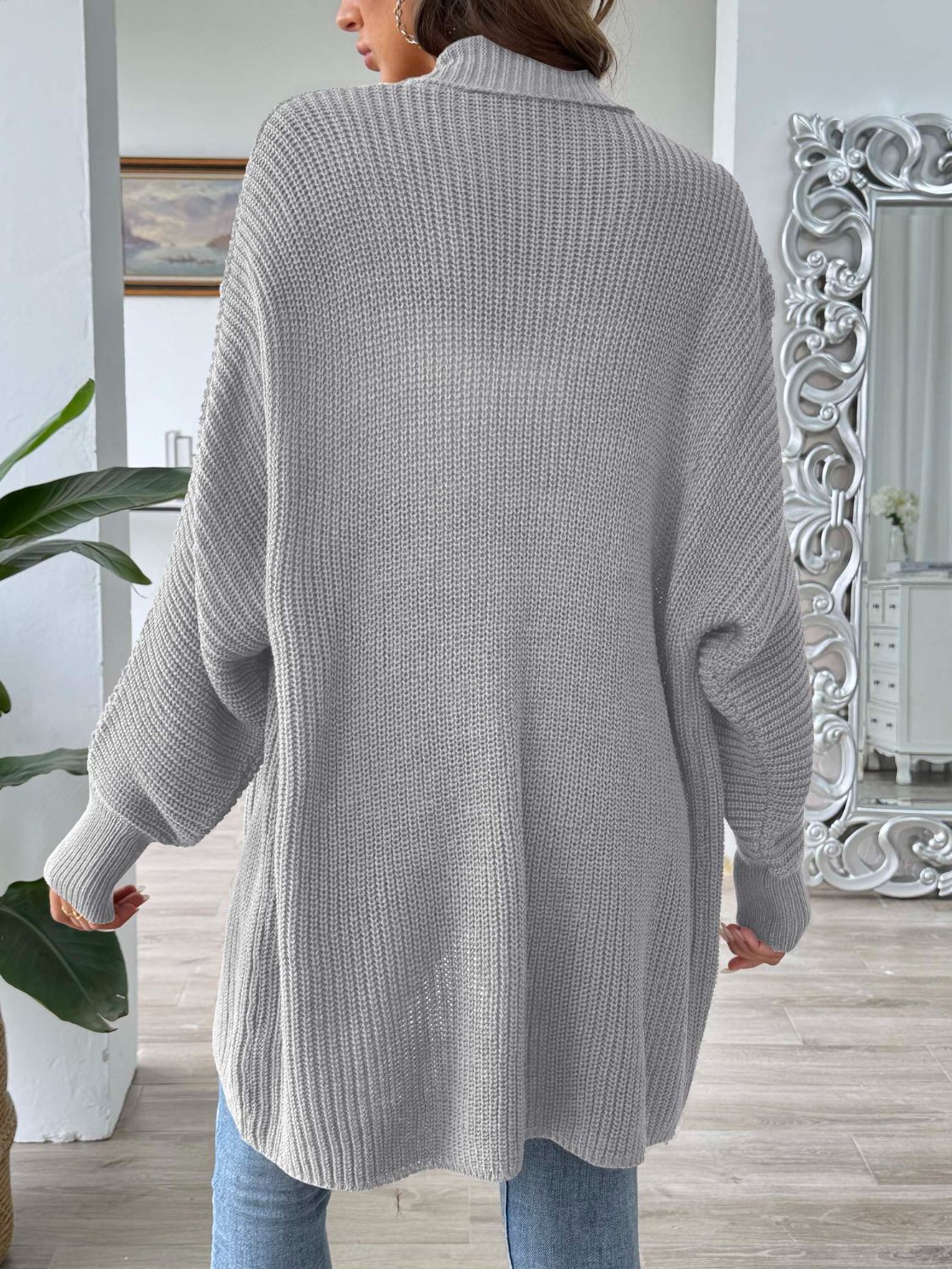 Open Front Long Sleeve Cardigan - Siennasass