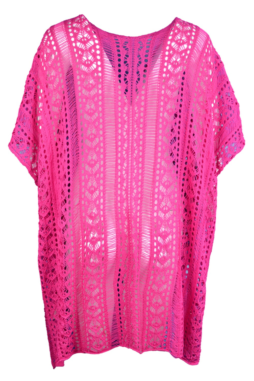 Cutout V-Neck Cover-Up with Tassel - Siennasass