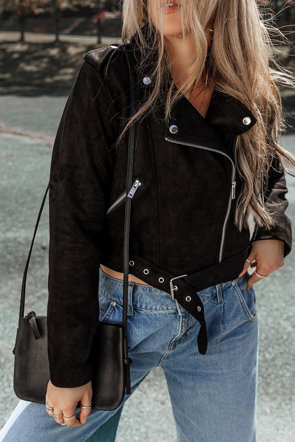 Zip Up Collared Neck Jacket - Siennasass