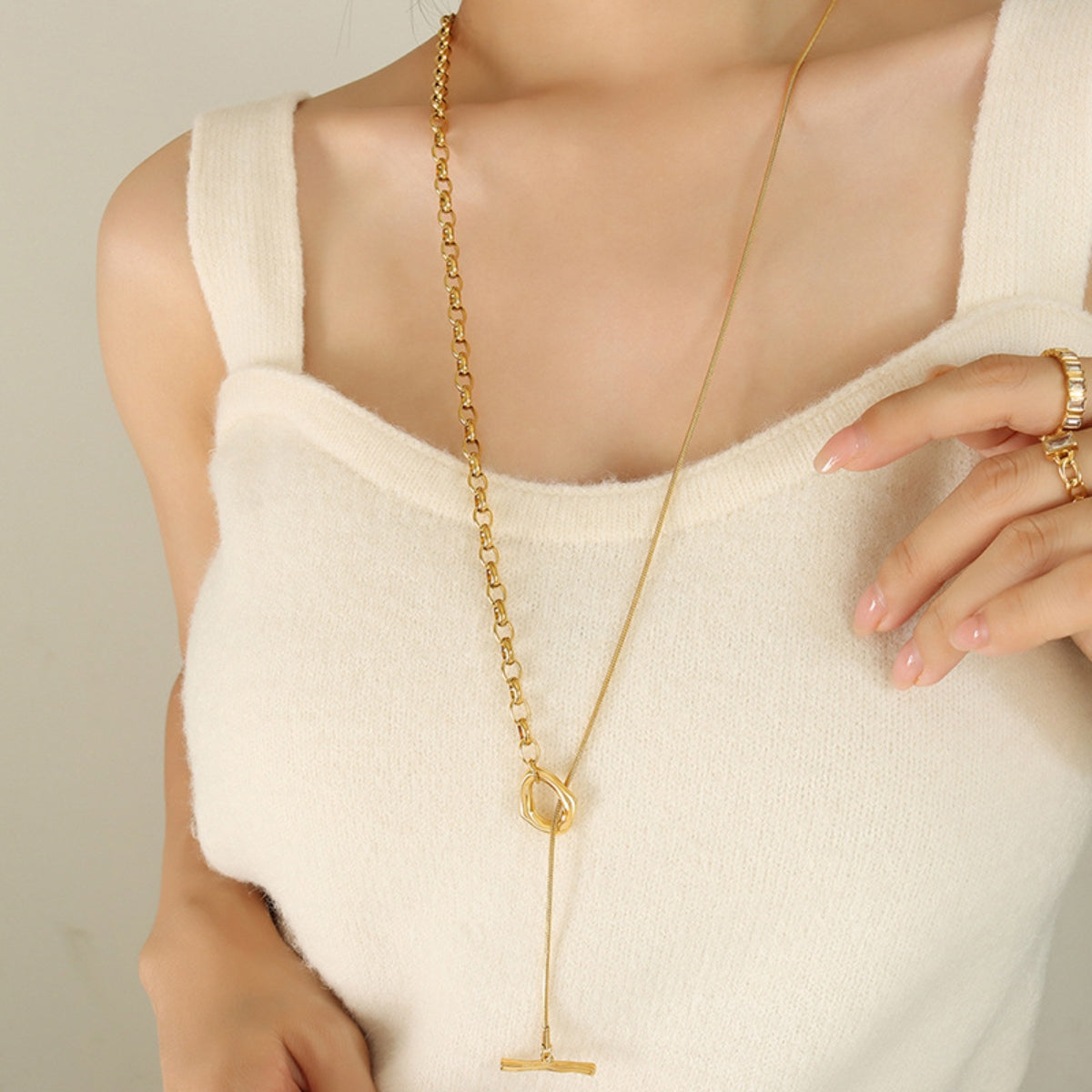 Titanium Steel Chain Necklace - Siennasass