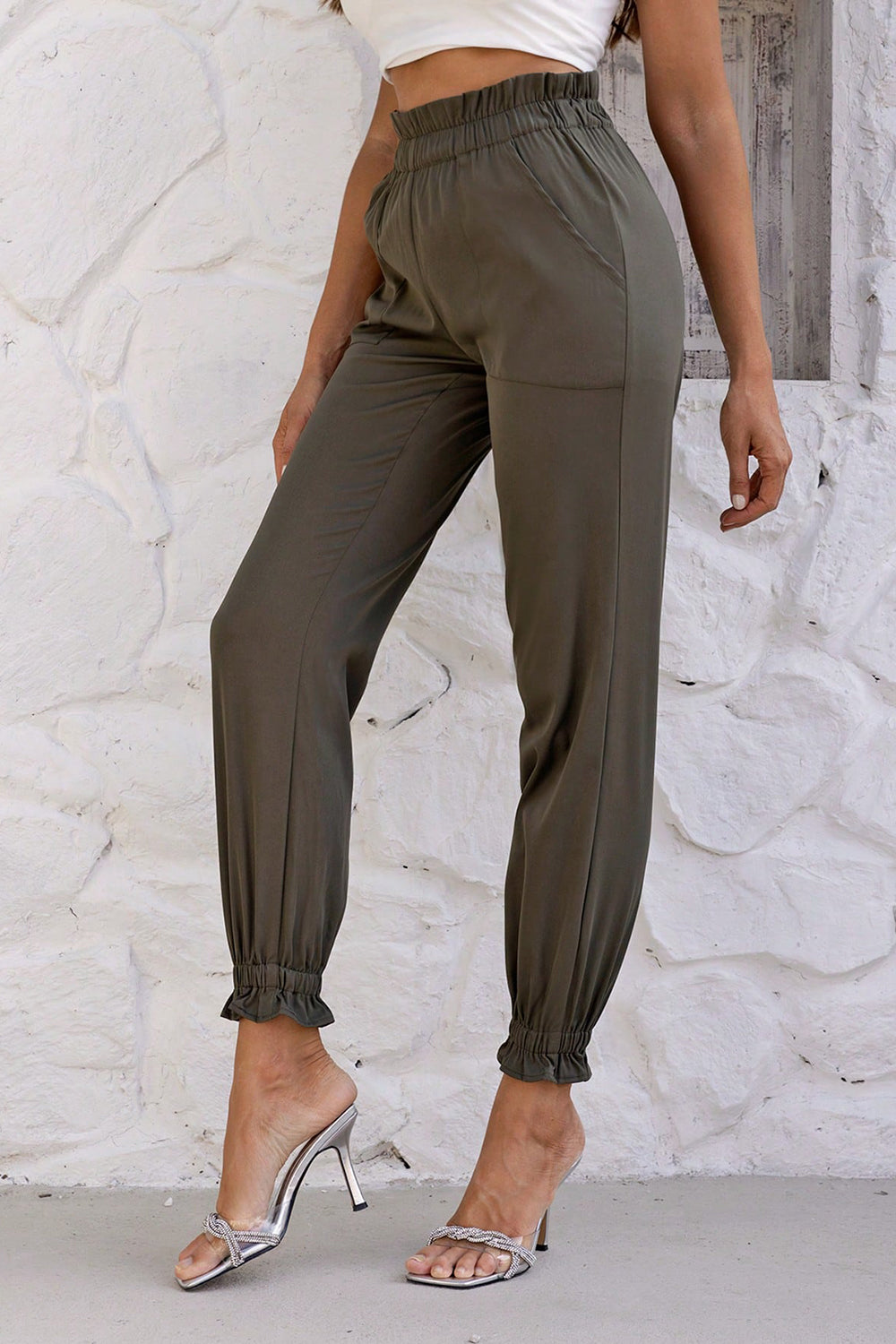 Paperbag Waist Pants with Pockets - Siennasass