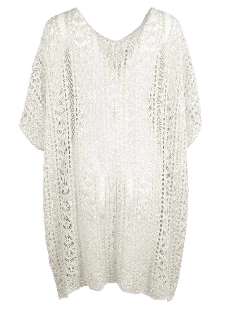 Cutout V-Neck Cover-Up with Tassel - Siennasass
