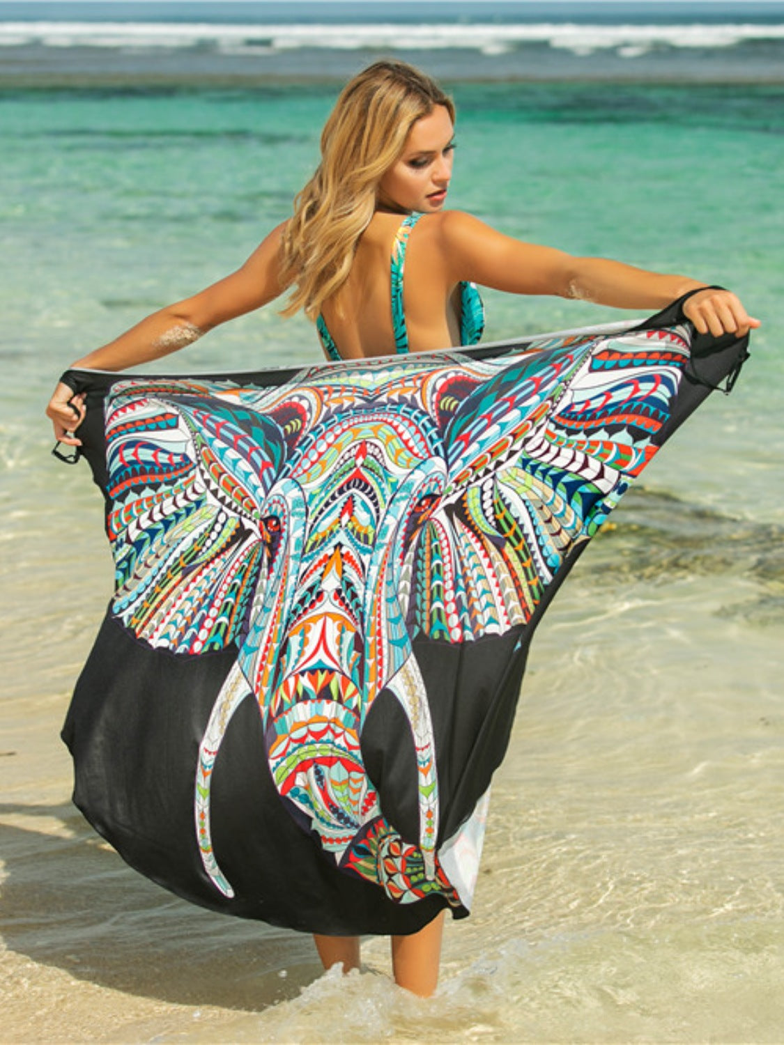 Printed Spaghetti Strap Cover Up - Siennasass