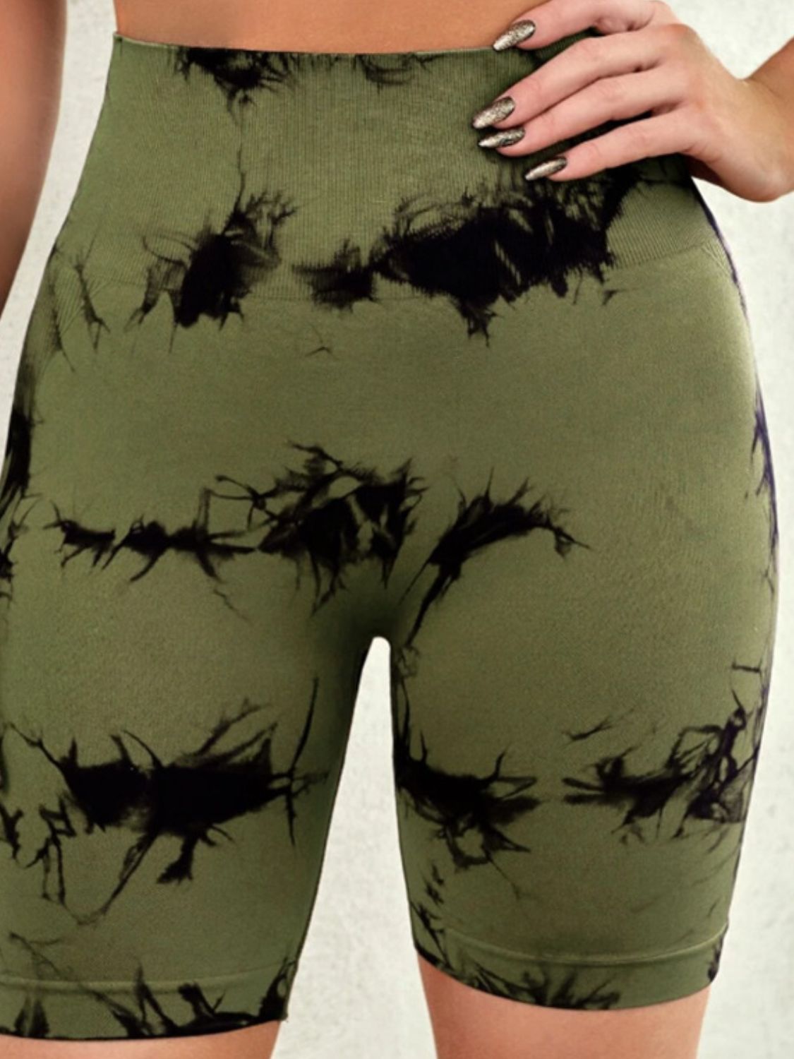 Tie-Dye High Waist Active Shorts - Siennasass