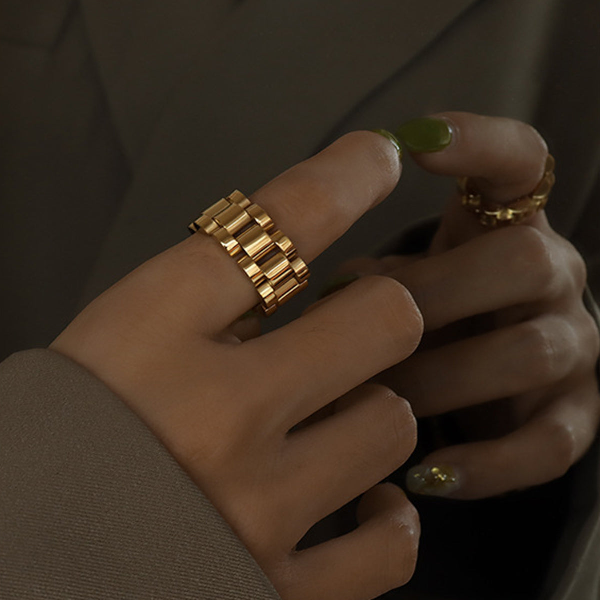 Plated Titanium Steel Ring - Siennasass
