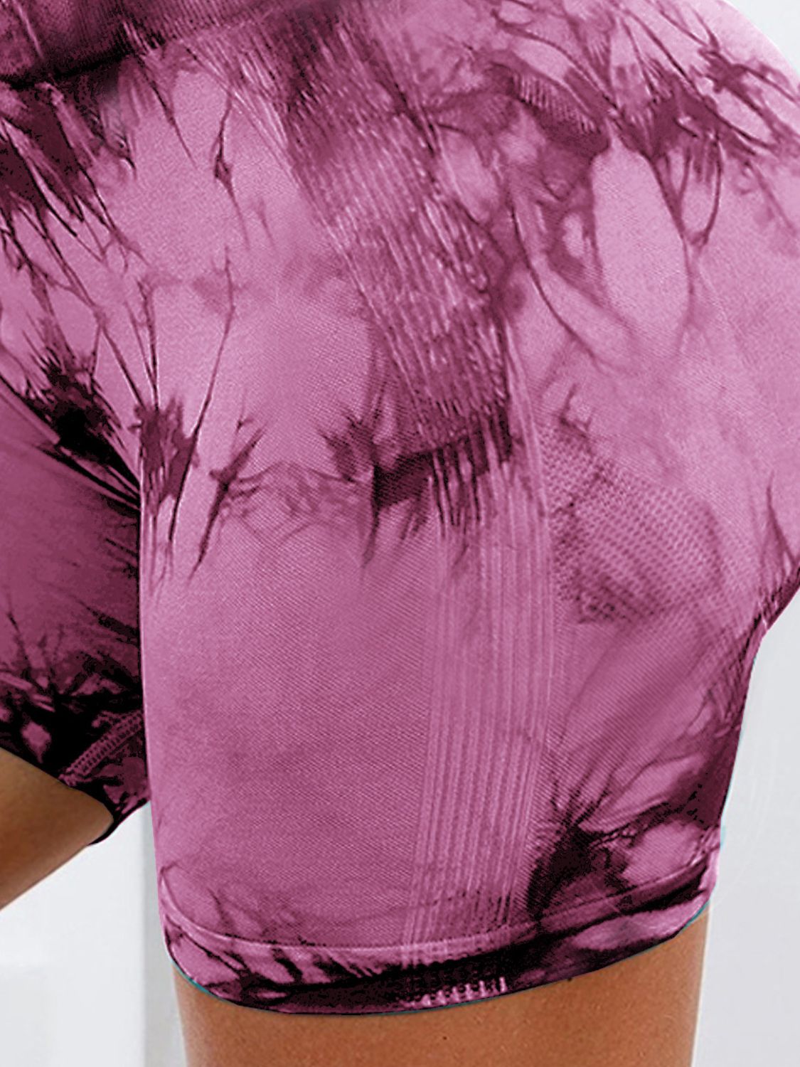 Tie-Dye High Waist Active Shorts - Siennasass