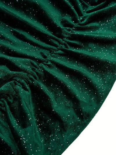 Glitter Ruched Cowl Neck Wrap Dress - Siennasass