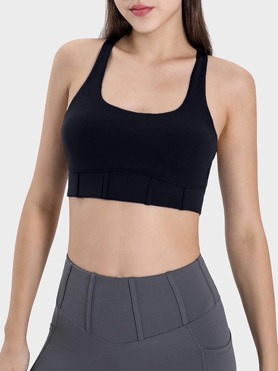 Square Neck Wide Strap Active Tank - Siennasass