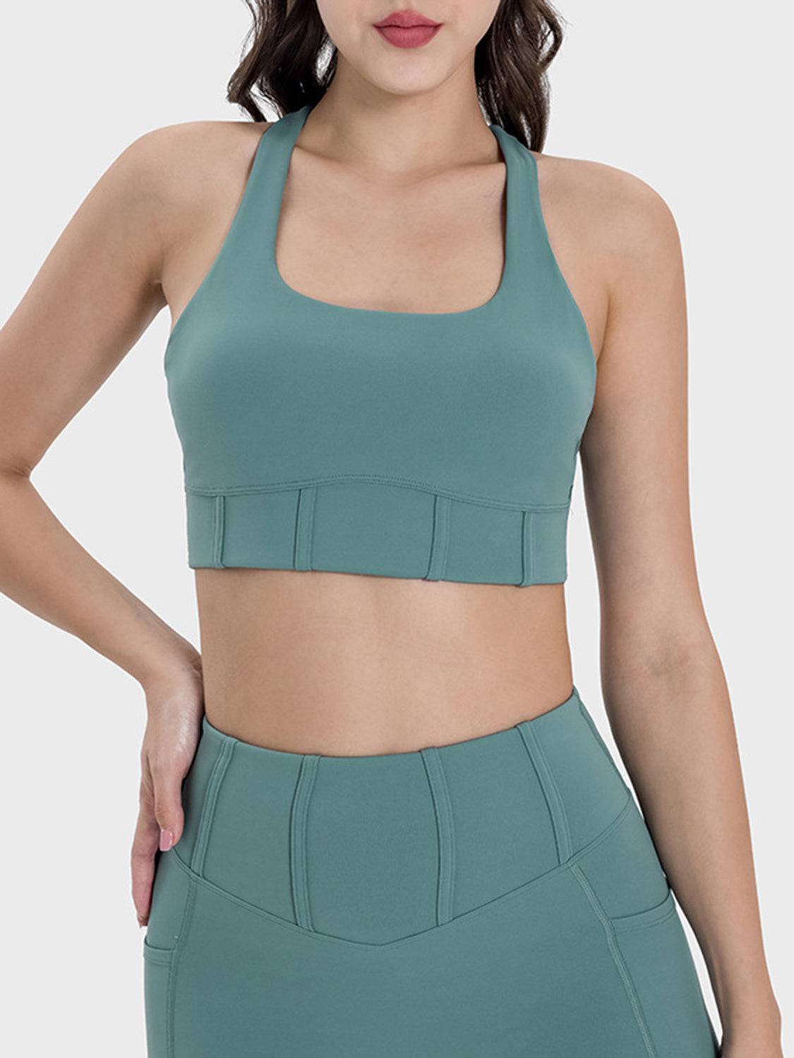 Square Neck Wide Strap Active Tank - Siennasass
