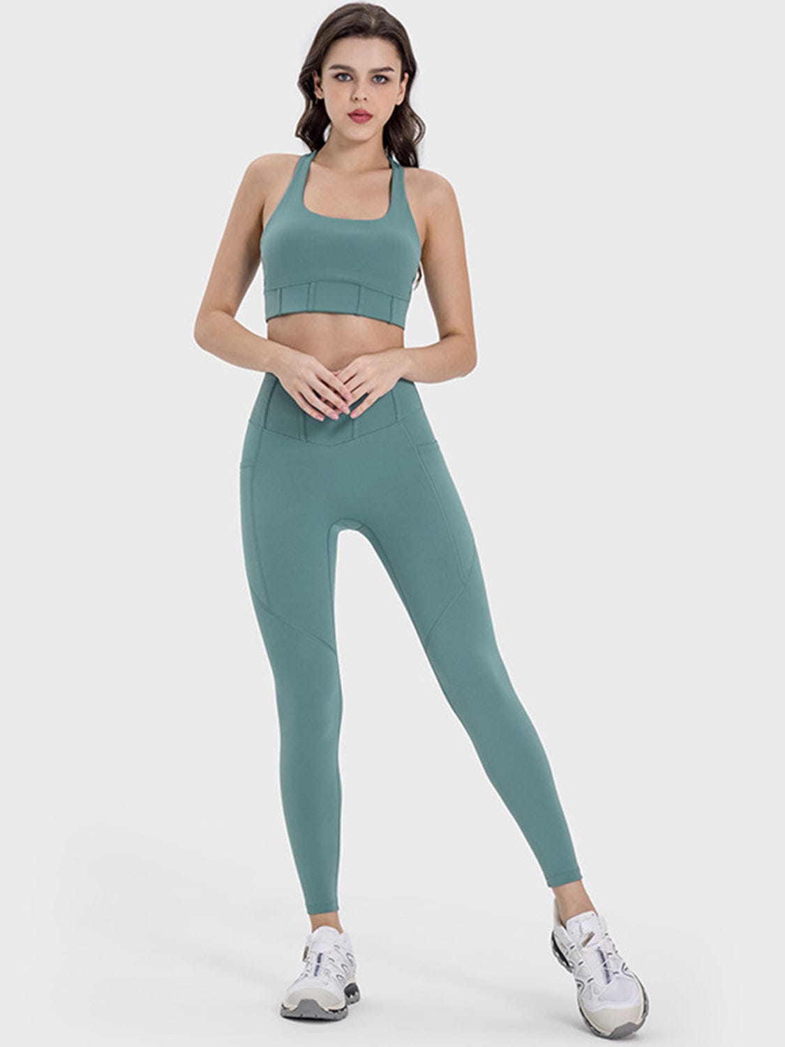 Square Neck Wide Strap Active Tank - Siennasass