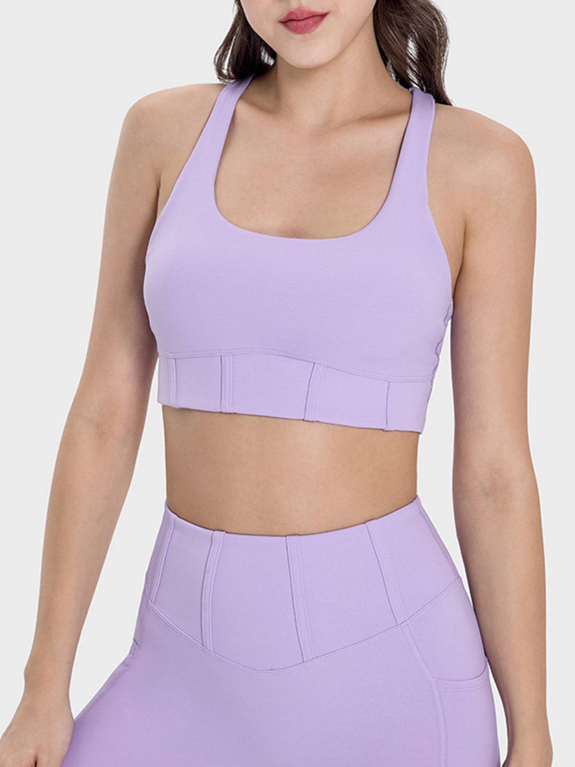 Square Neck Wide Strap Active Tank - Siennasass