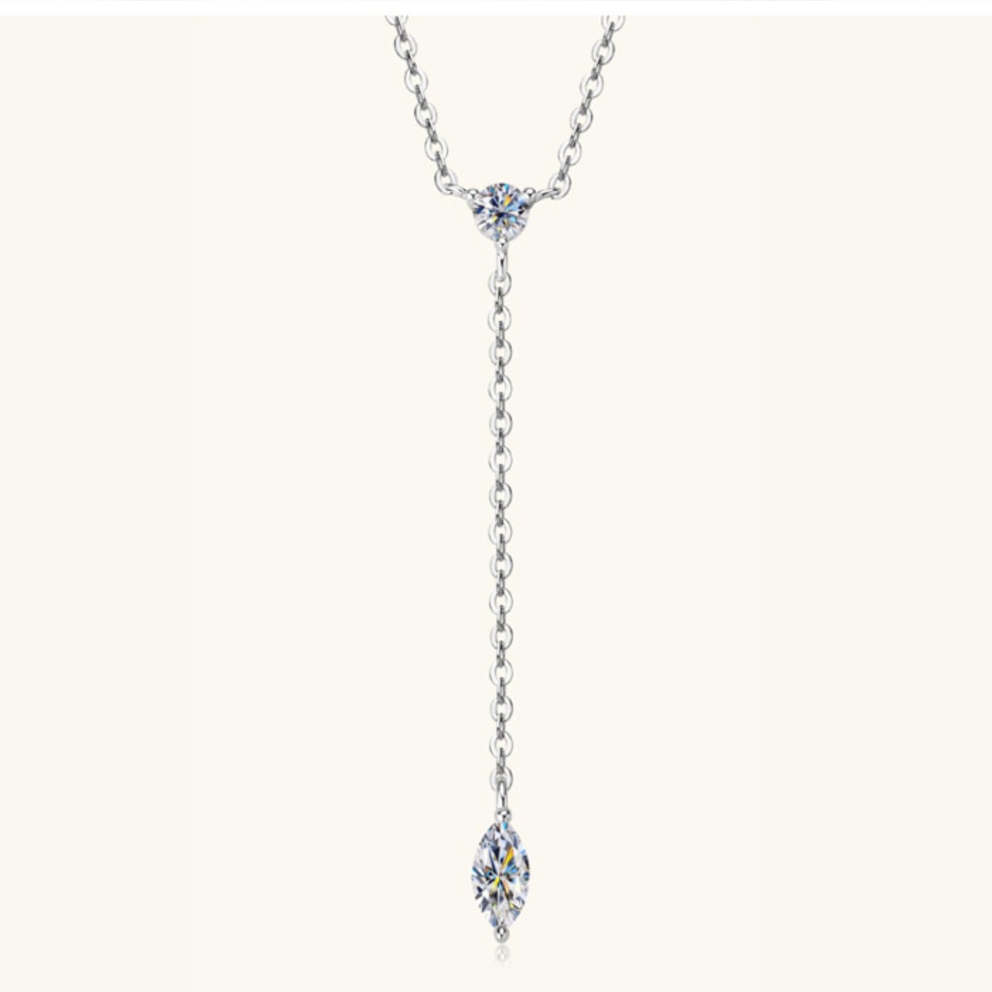 Moissanite 925 Sterling Silver Necklace - Siennasass