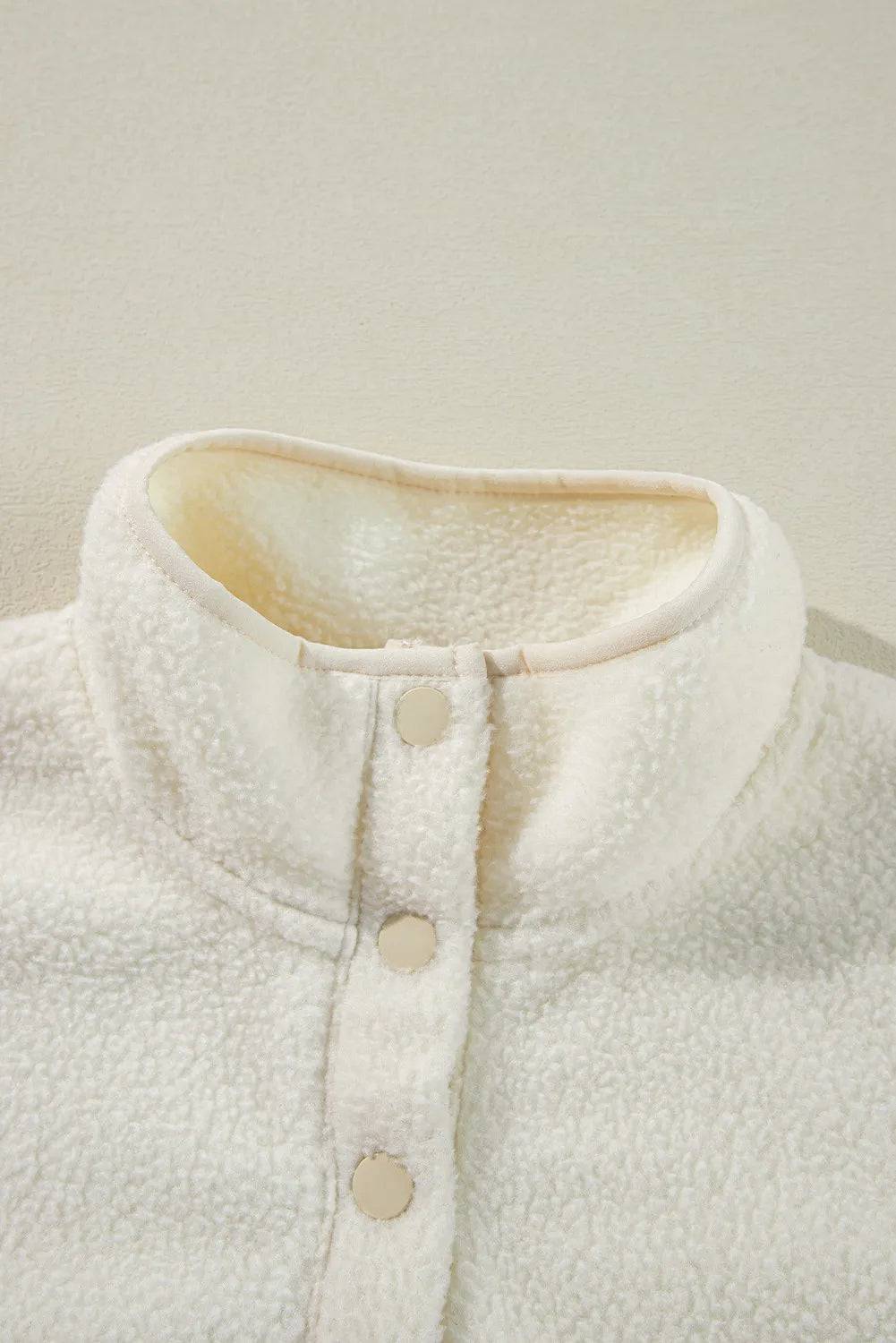 Sherpa Half Snap Long Sleeve Jacket
