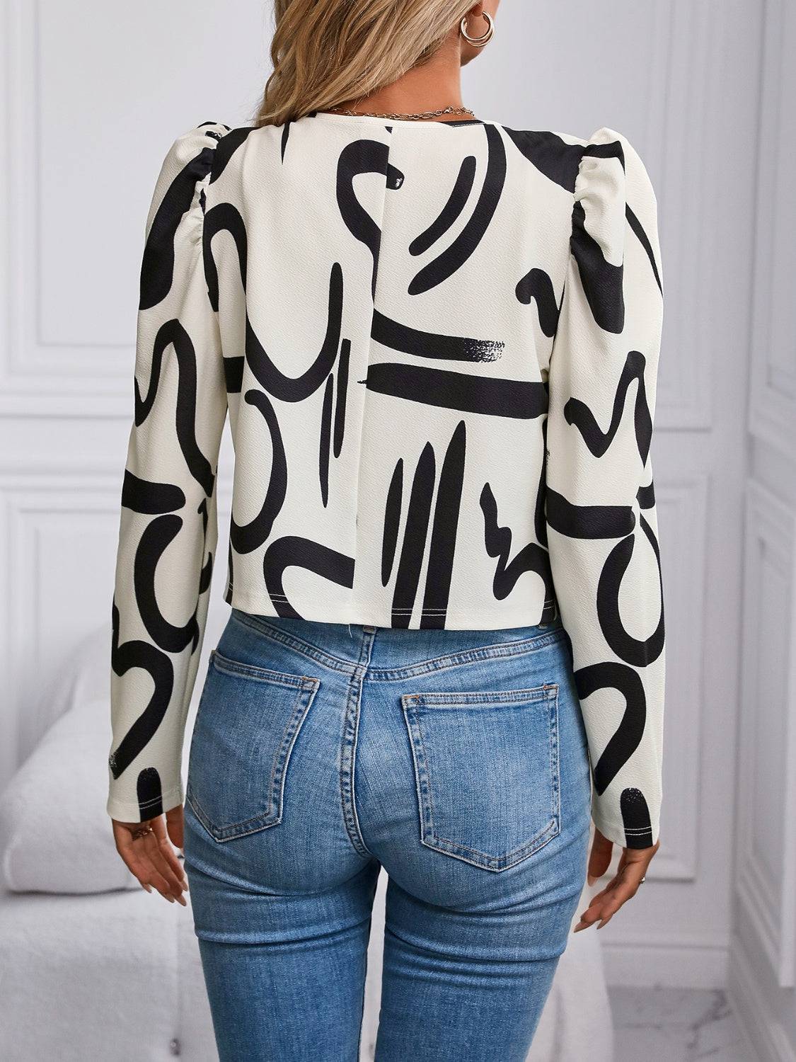 Langärmlige Jacke mit Reißverschluss