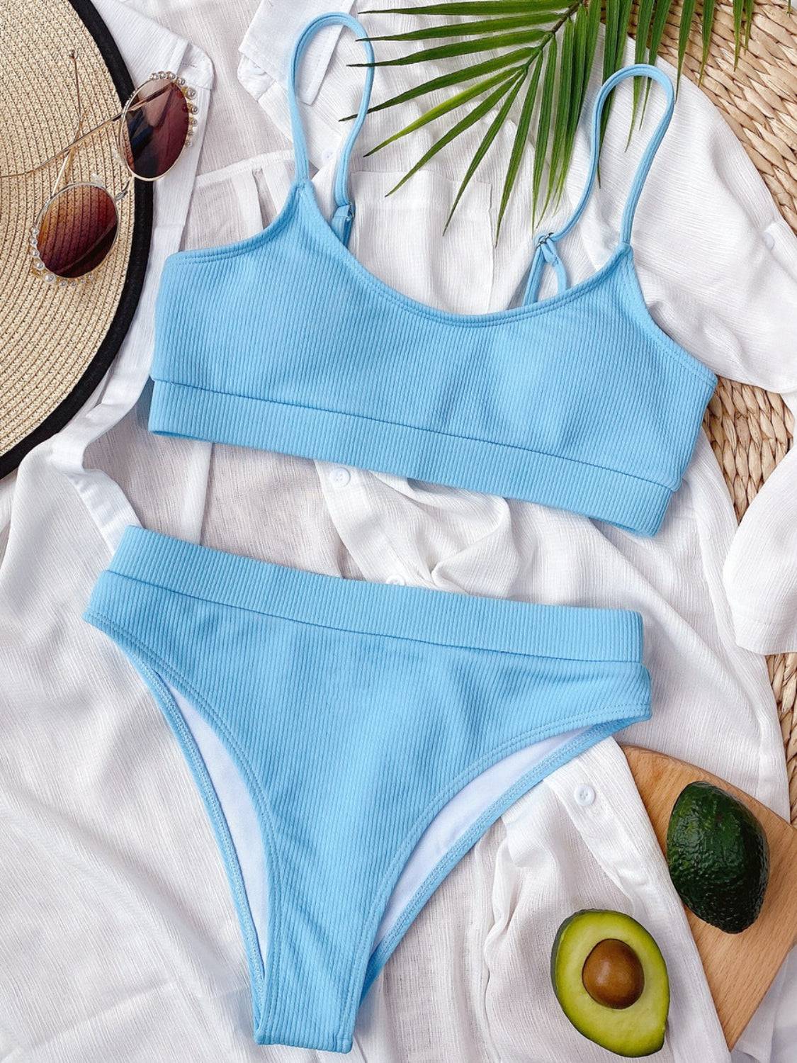 Scoop Neck Spaghetti Strap Two-Piece Swim Set - Siennasass