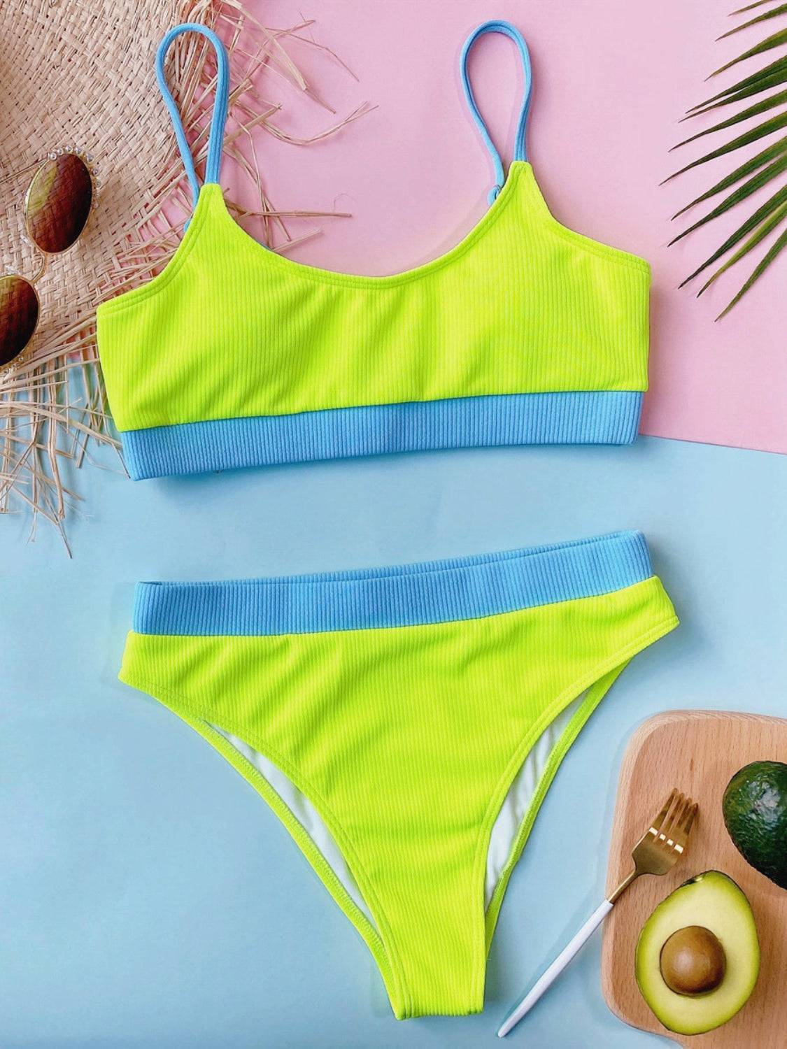 Scoop Neck Spaghetti Strap Two-Piece Swim Set - Siennasass
