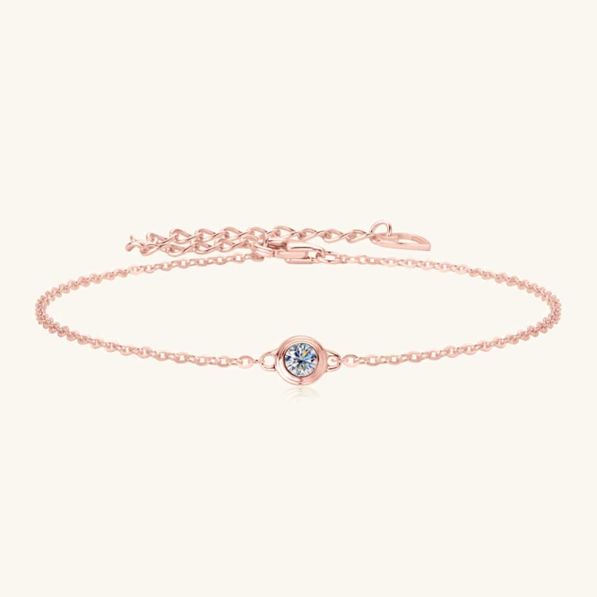 Inlaid Moissanite 925 Sterling Silver Bracelet - Siennasass