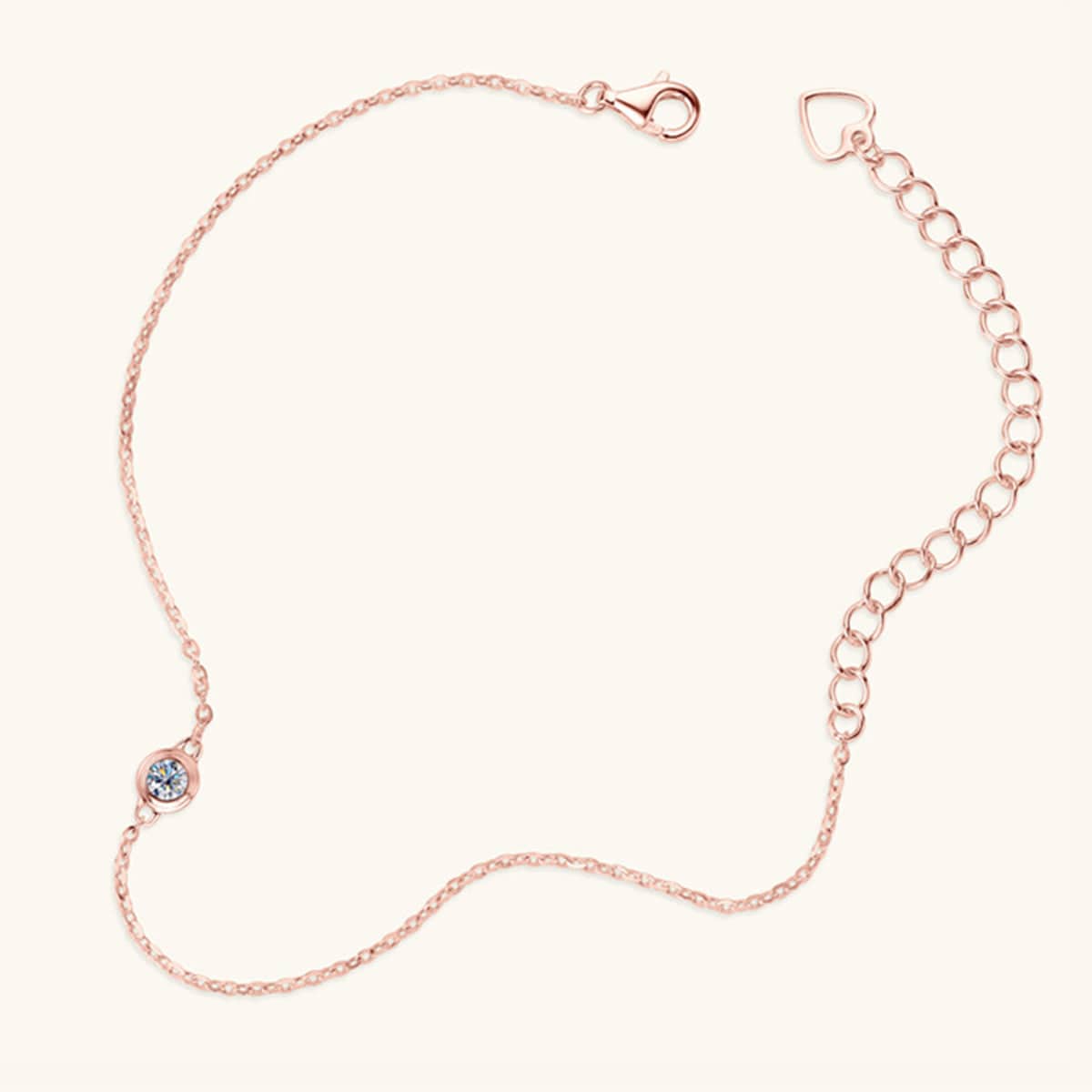 Inlaid Moissanite 925 Sterling Silver Bracelet - Siennasass