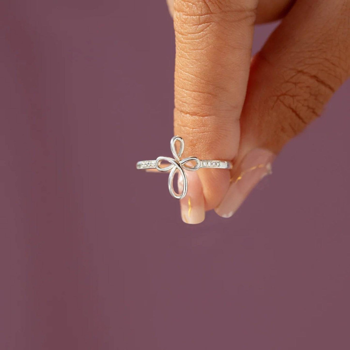 925 Sterling Silver Geometric Ring - Siennasass