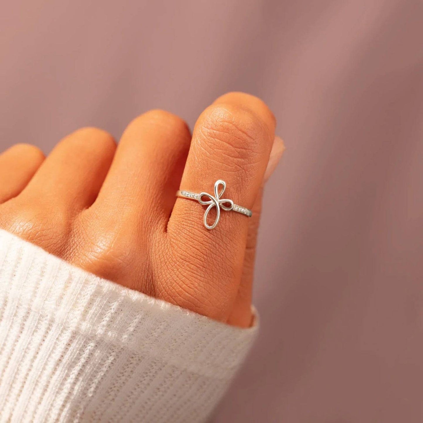 925 Sterling Silver Geometric Ring - Siennasass