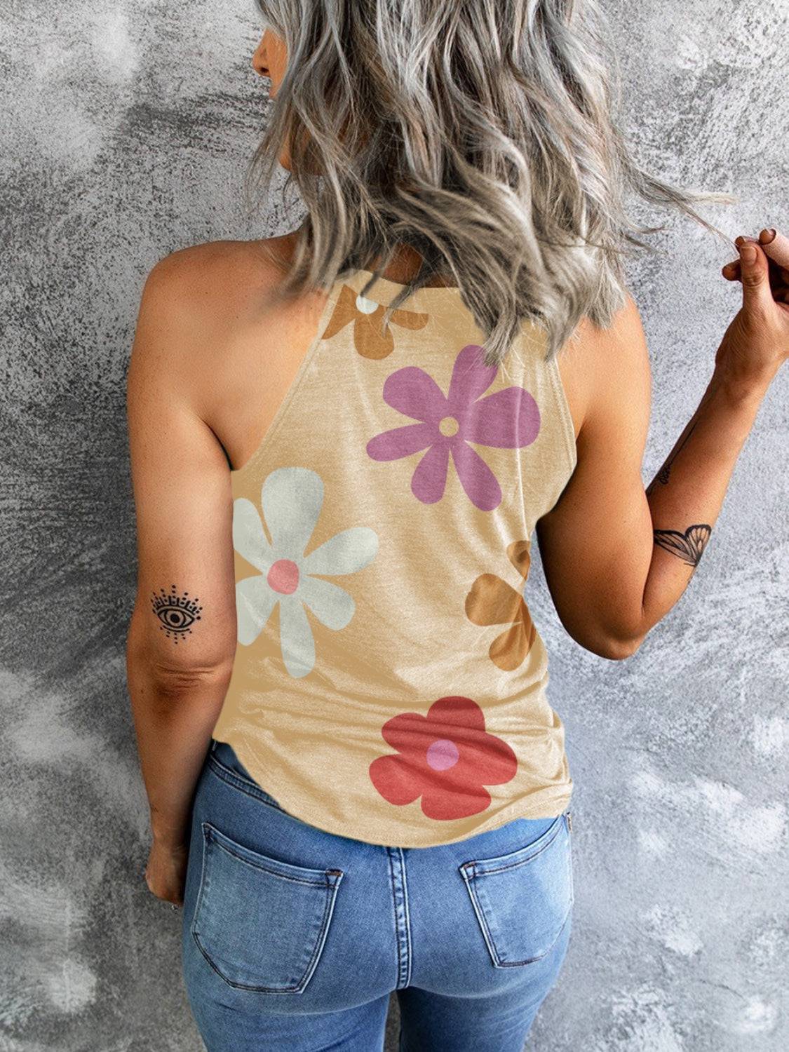 Printed Grecian Neck Cami - Siennasass