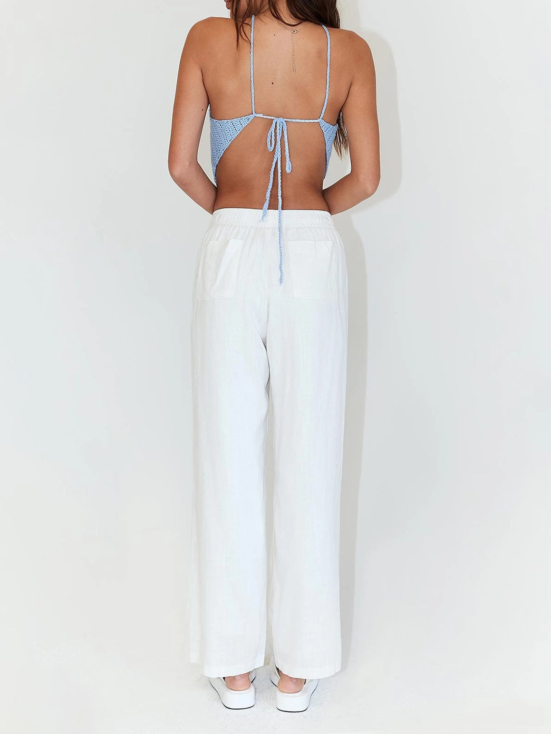 Tie Back Sleeveless Tank Top - Siennasass