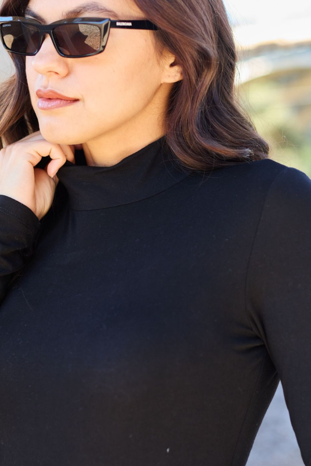 Basic Bae Full Size Mock Neck Long Sleeve Bodysuit - Siennasass