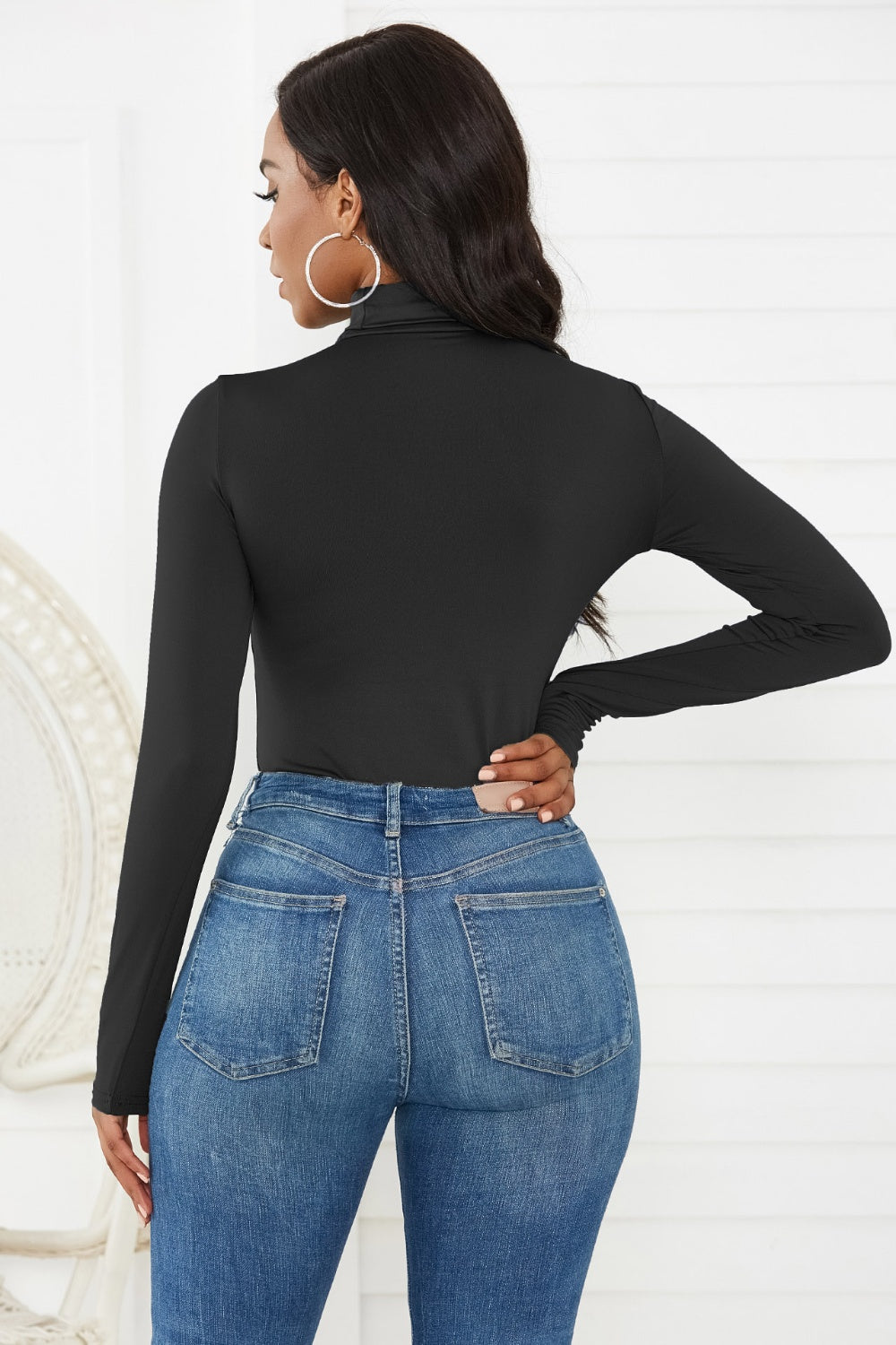 Turtleneck Long Sleeve Bodysuit - Siennasass