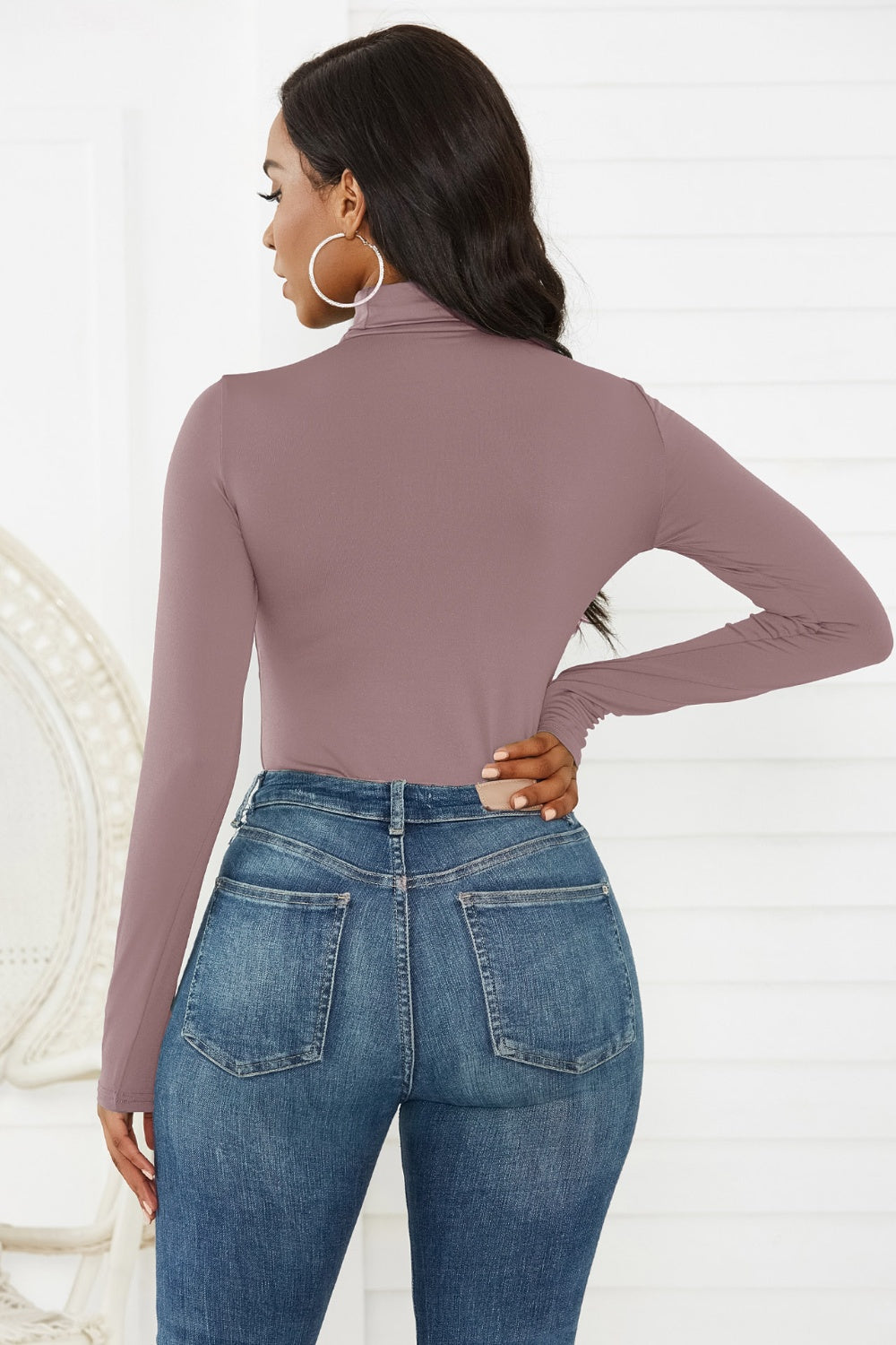 Turtleneck Long Sleeve Bodysuit - Siennasass