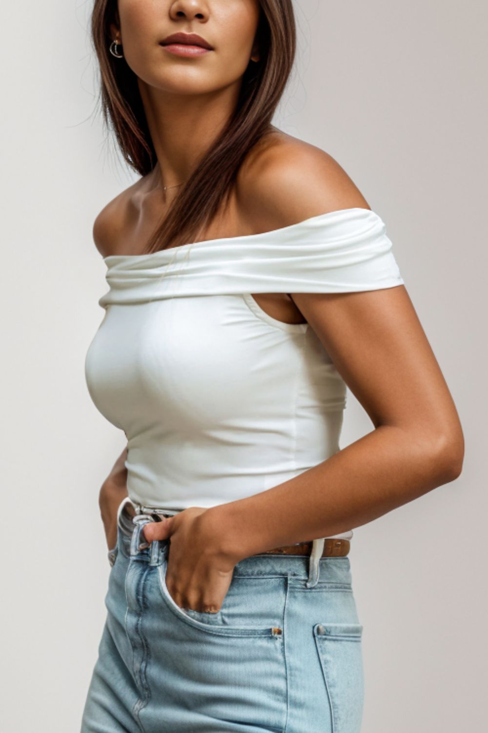 Off-Shoulder Short Sleeve Blouse - Siennasass
