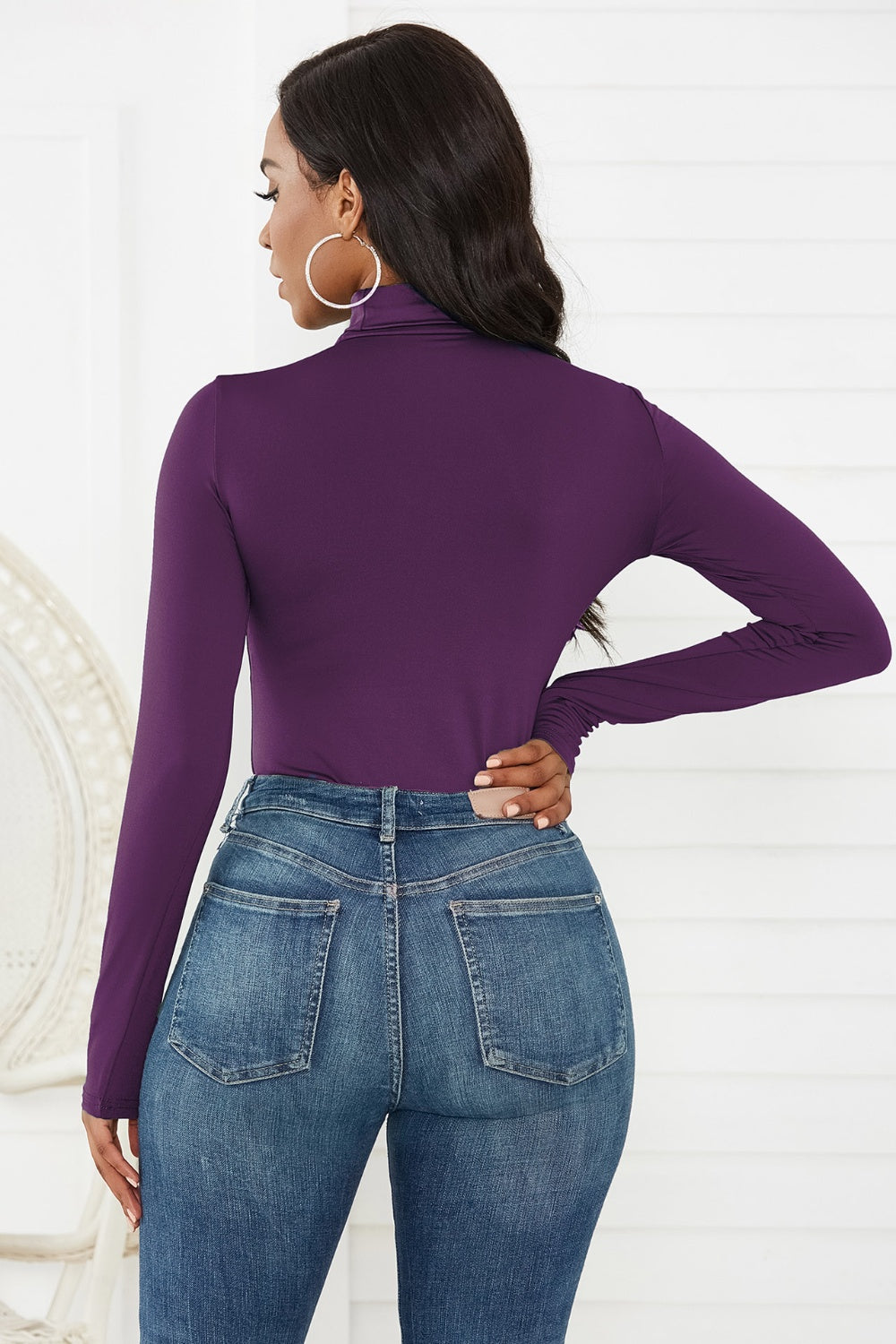 Turtleneck Long Sleeve Bodysuit - Siennasass