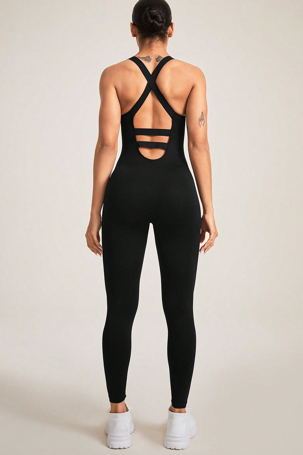 Crisscross Wide Strap Jumpsuit - Siennasass