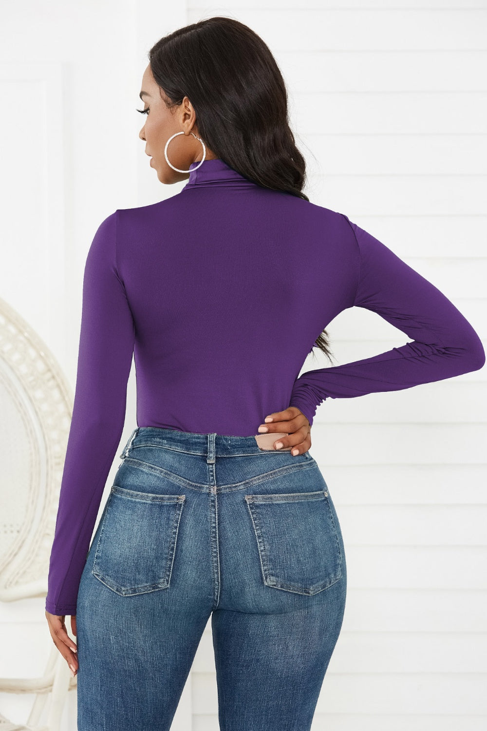 Turtleneck Long Sleeve Bodysuit - Siennasass