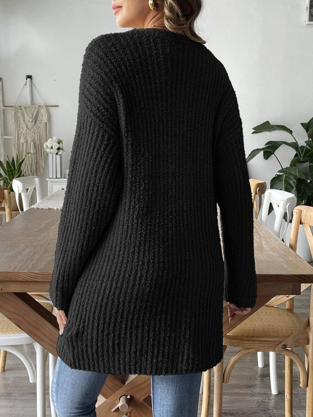 Open Front Long Sleeve Cardigan - Siennasass