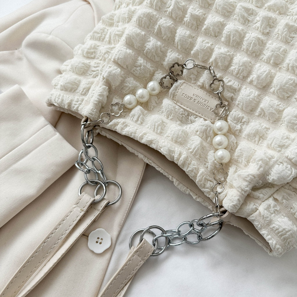 Bubble Textured Tote Bag - Siennasass