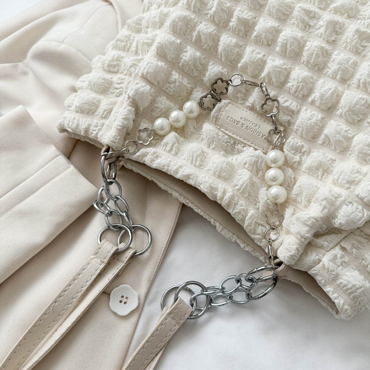 Bubble Textured Tote Bag - Siennasass