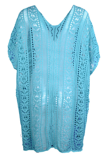 Cutout V-Neck Cover-Up with Tassel - Siennasass