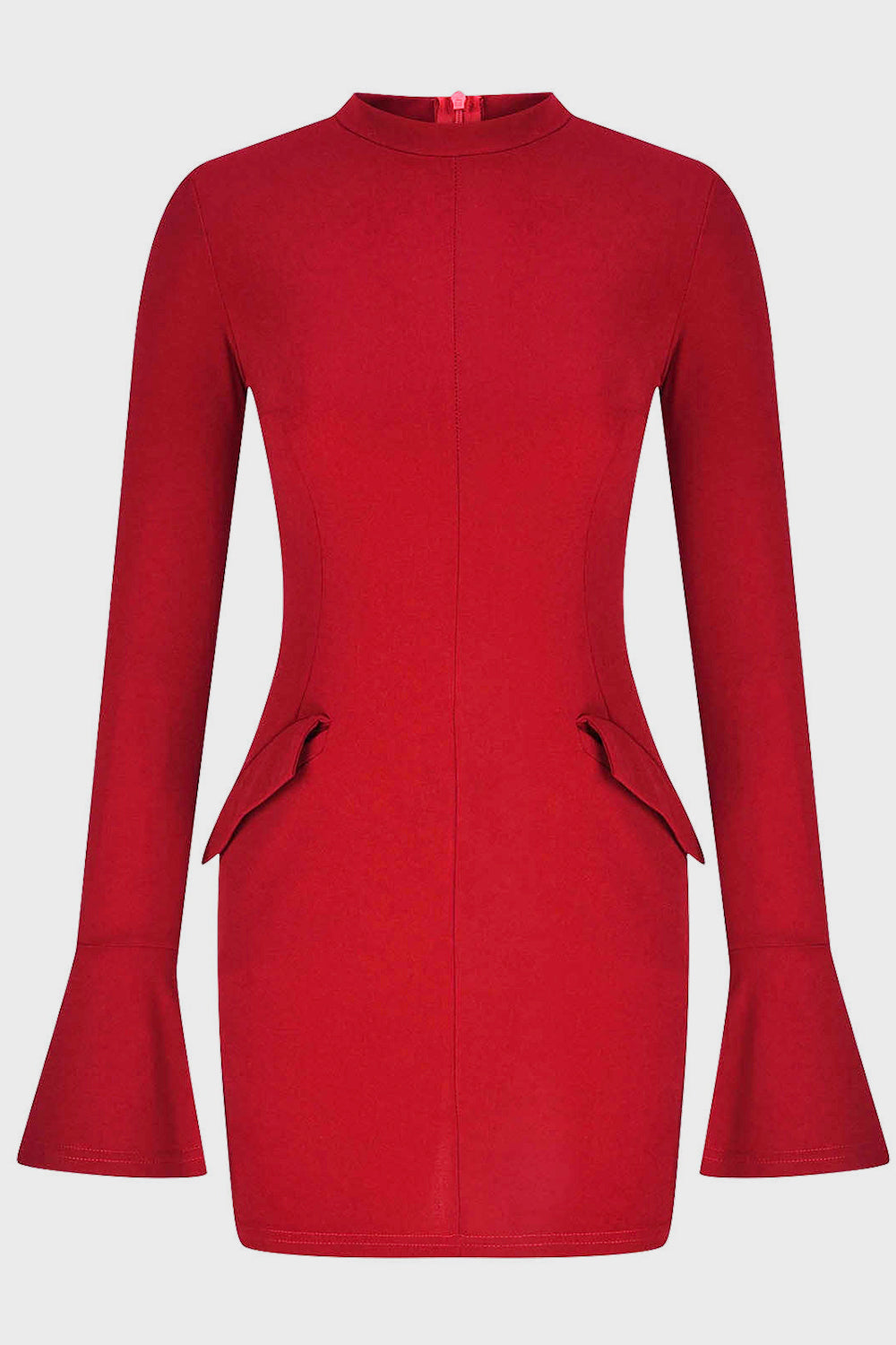 Mock Neck Long Sleeve Mini Dress - Siennasass