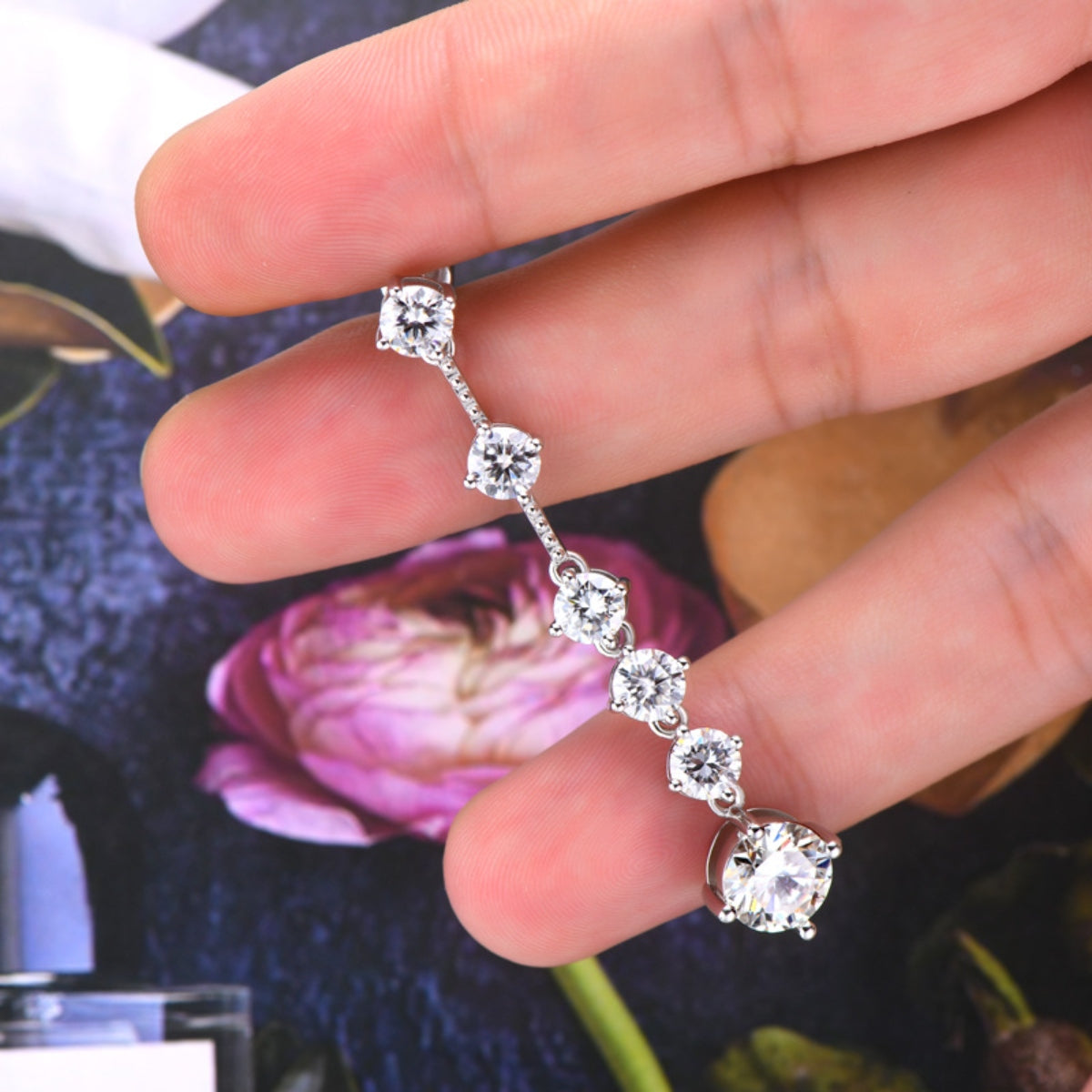 4 Carat Moissanite 925 Sterling Silver Earrings - Siennasass