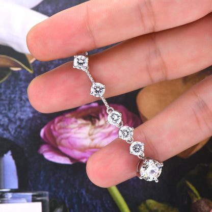 4 Carat Moissanite 925 Sterling Silver Earrings - Siennasass
